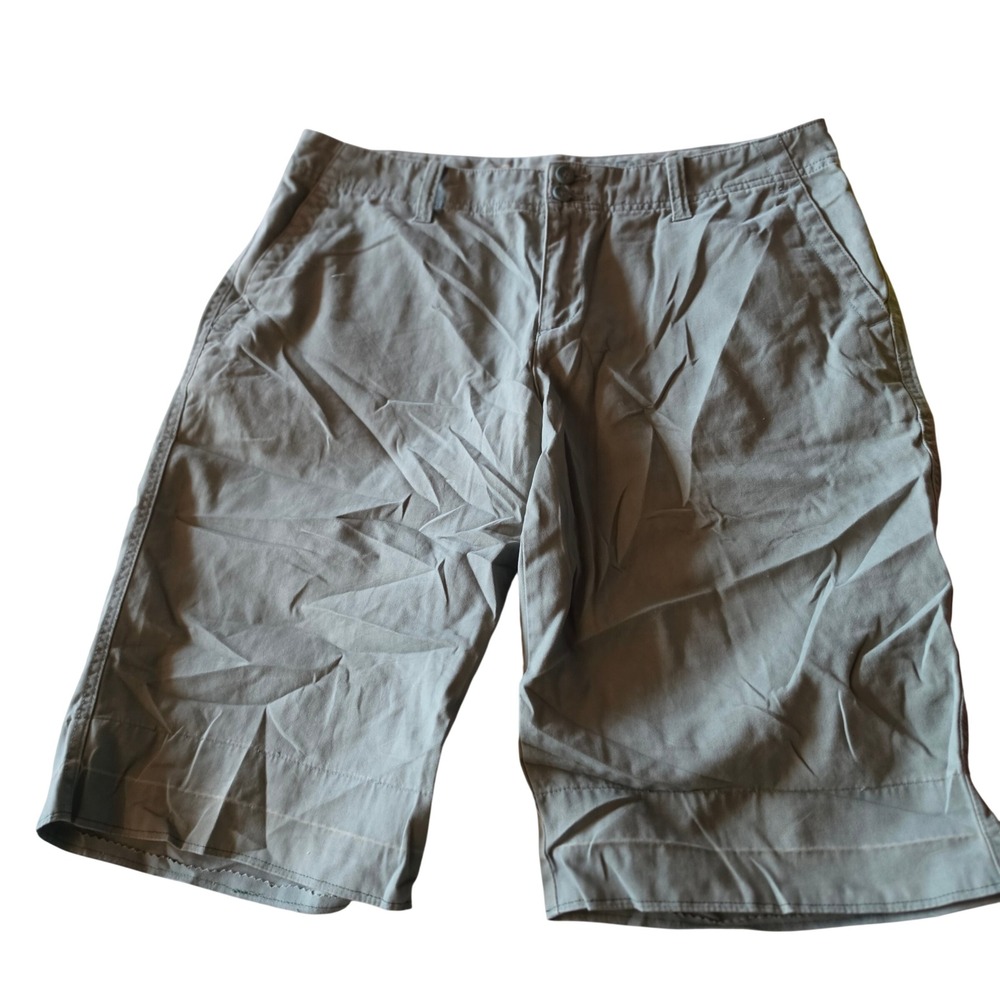 Eddie Bauer Legend Sage Green Chino Shorts Womens 12 Hiking Casual Cotton